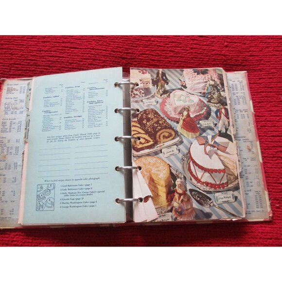 Better Homes And Gardens Cook Book Vintage 1951 Red Gingham Hardcover Binder Sty - Picture 6 of 9